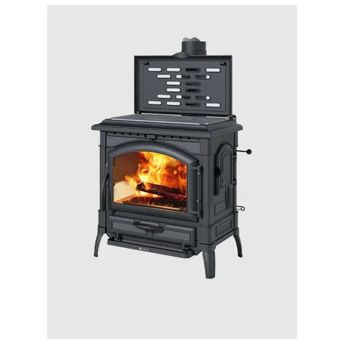 La Nordica stufa a legna Isotta EOS 165, ghisa smaltata, 11 kW, riscaldamento fino a 315 m³, classe 5 stelle