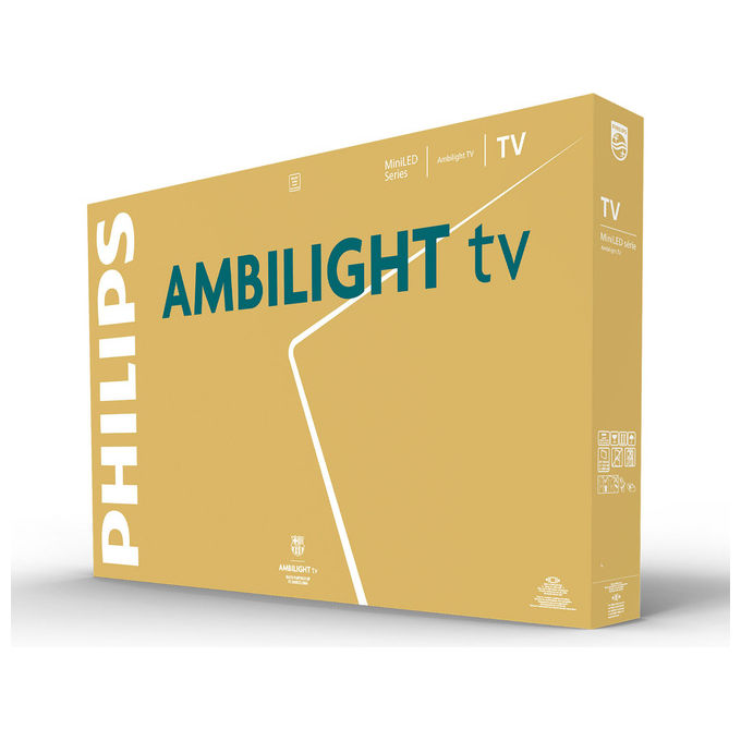 Philips 75MLED920-12 Ambilight Smart TV 75'' QD MiniLED 4K Dolby Vision Dolby Atmos Titan OS 120 Hz HDMI 2.1 colore Nero
