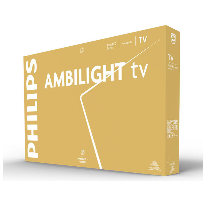 Philips 75MLED920-12 Ambilight Smart TV 75'' QD MiniLED 4K Dolby Vision Dolby Atmos Titan OS 120 Hz HDMI 2.1 colore Nero