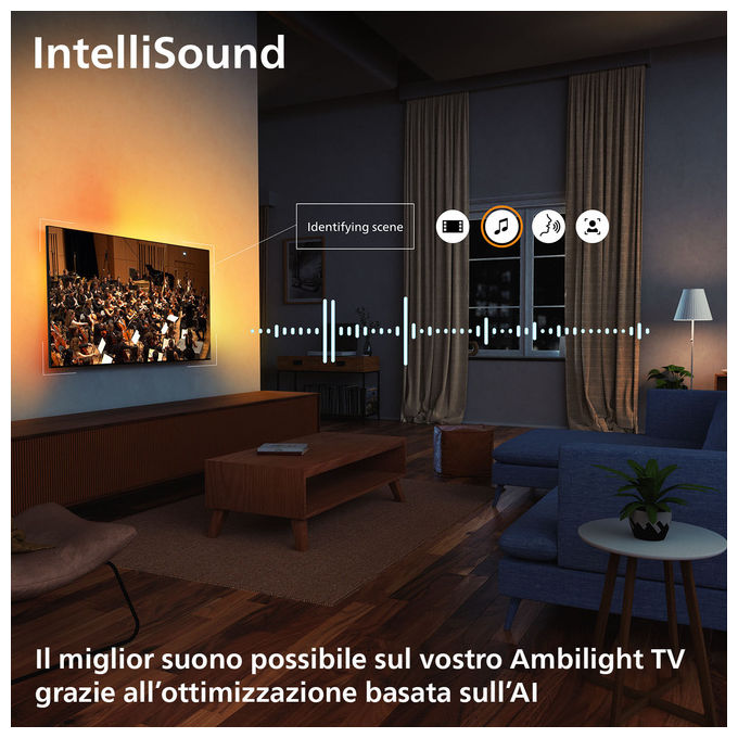 Philips 75MLED920-12 Ambilight Smart TV 75'' QD MiniLED 4K Dolby Vision Dolby Atmos Titan OS 120 Hz HDMI 2.1 colore Nero