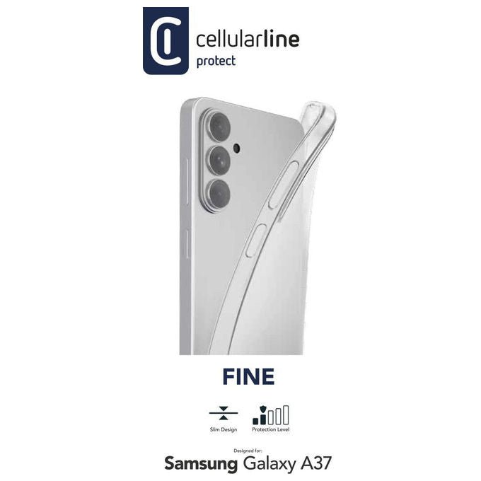 Cellularline FINECGALA37T Fine Cover Samsung Galaxy A37 Custodia Ultra Sottile Gomma Antiurto colore Trasparente