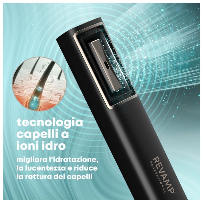 Revamp HydroShine Air phon professionale 3 in 1, tecnologia hydro ion, motore digitale 110.000 giri, ultraleggero 330g, DR-2750-EU
