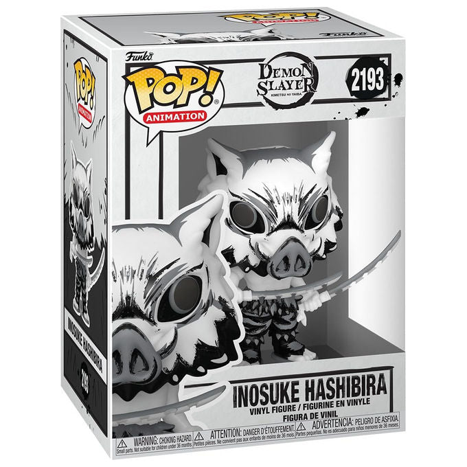 Funko pop animation, demon slayer, inosuke hashibira, sumi-ink, figura in vinile da collezione, 9,5 cm, anime