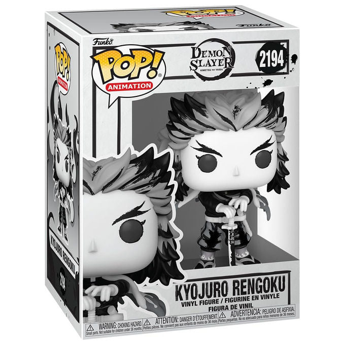 Funko pop animation, Demon Slayer, Rengoku Sumi-Ink, figura in vinile da collezione, 9,5 cm, Kyojuro Rengoku
