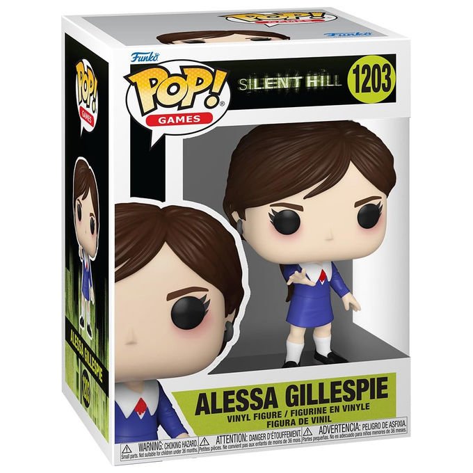 Funko pop games silent hill, figura in vinile Alessa Gillespie, 9,5 cm, n. 1203, da collezione