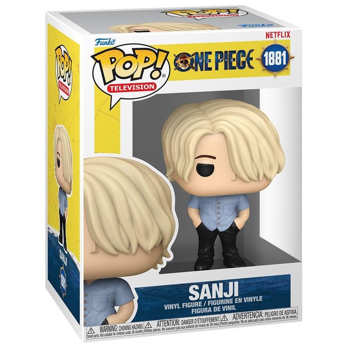 Funko pop television, One Piece Netflix, Sanji live action, figura in vinile da collezione, 9,5 cm