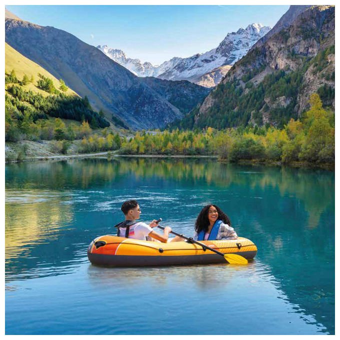 Intex canotto gonfiabile Challenger 2 posti, 236x114x41 cm, 200 kg, con remi e pompa, 3 camere d'aria