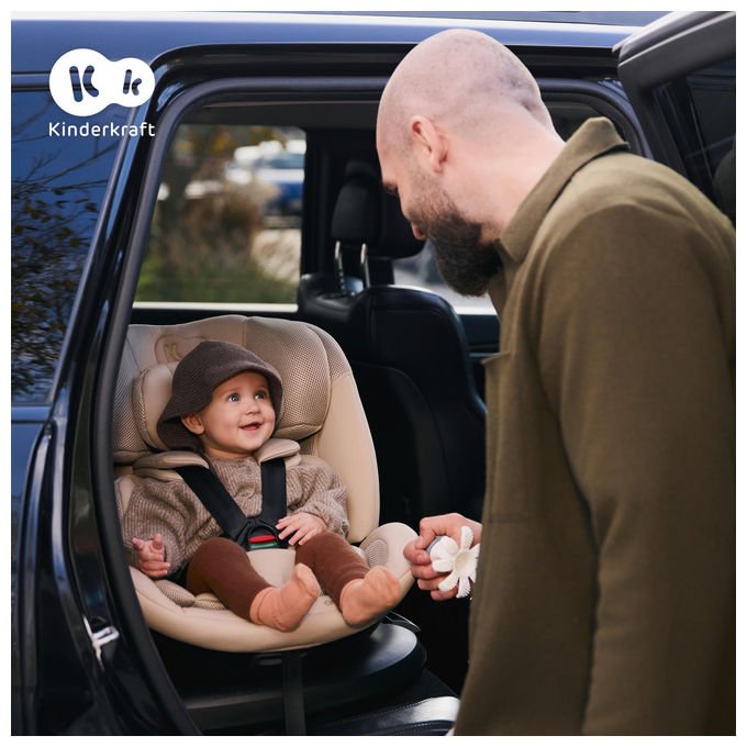 Kinderkraft KCXPED03BLK0000 Xpedition 3 Seggiolino Auto i-Size 40-150 cm 0-36 Kg Isofix 360° Reclinabile SPS+ H-Guard+ colore Nero