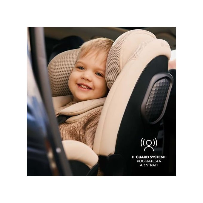 Kinderkraft KCXPED03BLK0000 Xpedition 3 Seggiolino Auto i-Size 40-150 cm 0-36 Kg Isofix 360° Reclinabile SPS+ H-Guard+ colore Nero