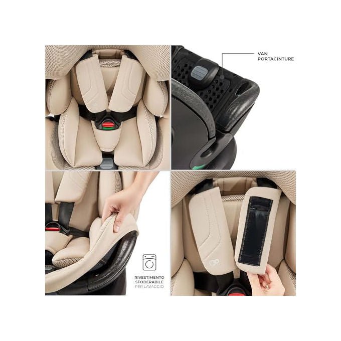Kinderkraft Xpedition 3 i-Size seggiolino auto 40-150 cm, 0-36 kg, rotazione 360°, isofix, reclinabile 8 posizioni, grigio