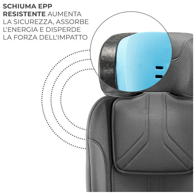Kinderkraft Xpedition 3 i-Size seggiolino auto 40-150 cm, 0-36 kg, rotazione 360°, isofix, reclinabile 8 posizioni, grigio