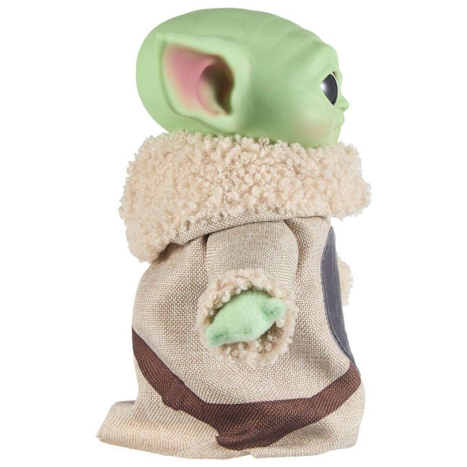 Mattel peluche Grogu Star Wars, testa in vinile, corpo morbido, ricamo sul petto, 15 cm, dai 3 anni