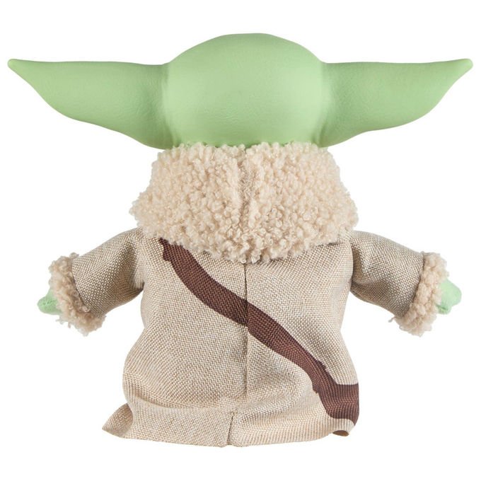 Mattel peluche Grogu Star Wars, testa in vinile, corpo morbido, ricamo sul petto, 15 cm, dai 3 anni