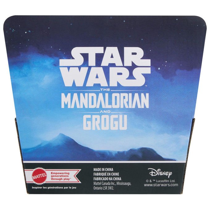 Mattel peluche Grogu Star Wars, testa in vinile, corpo morbido, ricamo sul petto, 15 cm, dai 3 anni