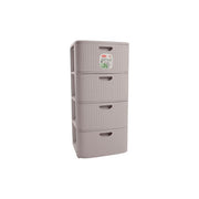 Stefanpl cesta portaoggetti Domus Man, polipropilene riciclato, impilabile, manici soft touch, greige, 58x35x29 cm