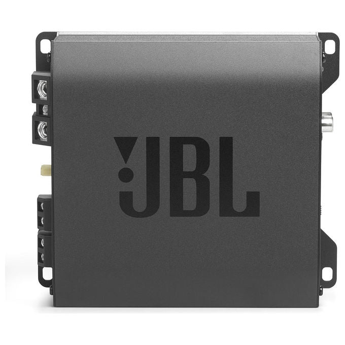 JBL Stage GT80021 amplificatore auto 2 canali, 800W peak, 130W RMS, classe D, bass EQ, filtri HPF LPF, compatto
