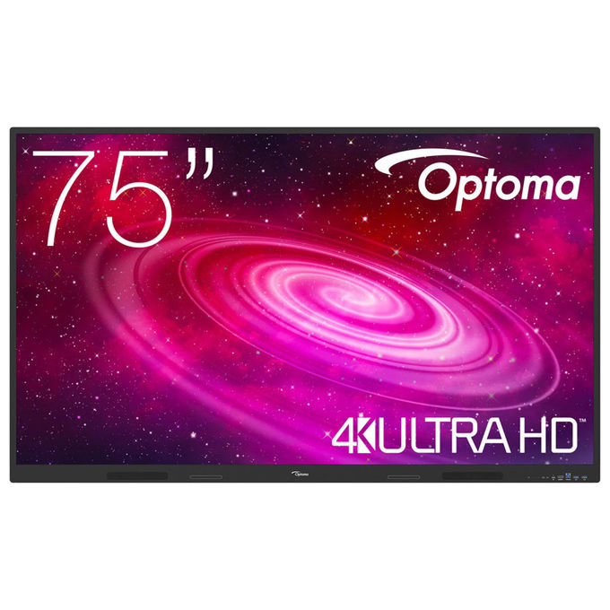 Optoma 1751RK lavagna interattiva 75 pollici, 4K Ultra HD, touch screen 40 punti, Android 14, Wi-Fi 6, nero