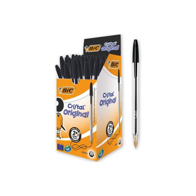 Bic penne a sfera Cristal Glacé, confezione da 20, punta media 1 mm, inchiostro blu e nero, fusto turchese e rosa