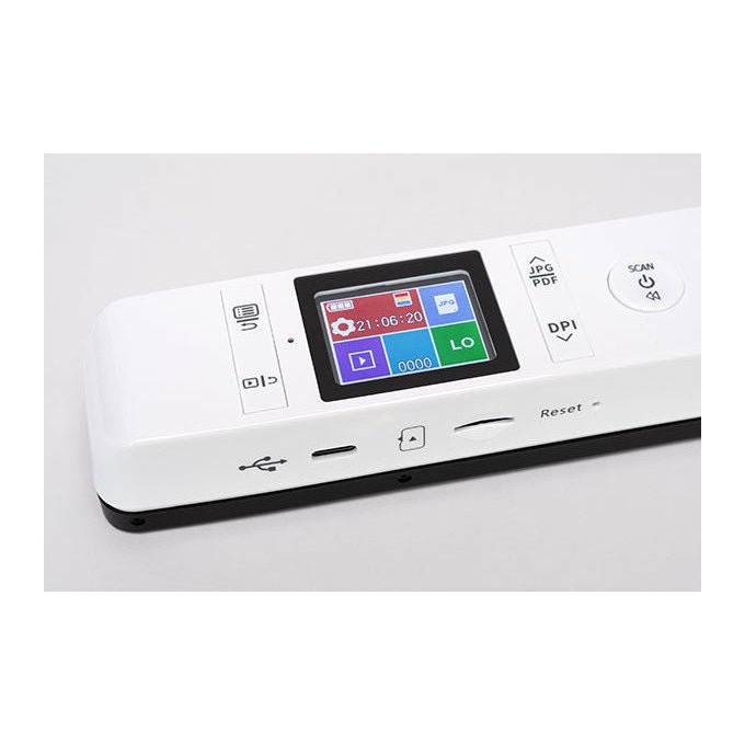 I.R.I.S. IRIScan Book 7 464669 scanner portatile a colori 1050 dpi formato A4 display 1.5'' USB-C MicroSD bianco