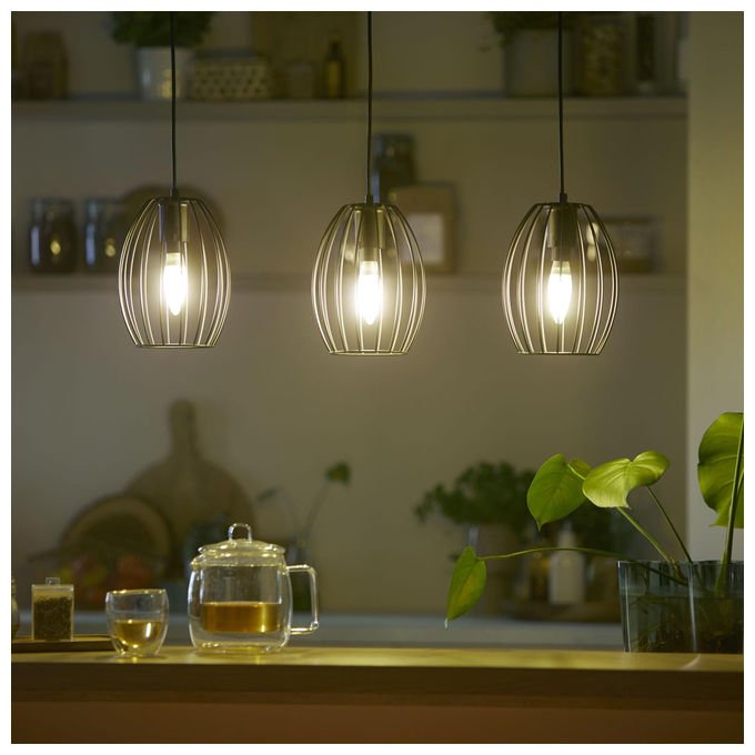 Philips lampadina LED candela E14, classe A, 2,3W equivalente 40W, luce bianco caldo 2700K, 485 lumen, forma B35 chiara