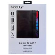 Celly Bookband, custodia a libro per Samsung Galaxy Tab A11+ e A9+, similpelle nera, funzione stand, alloggiamento S Pen