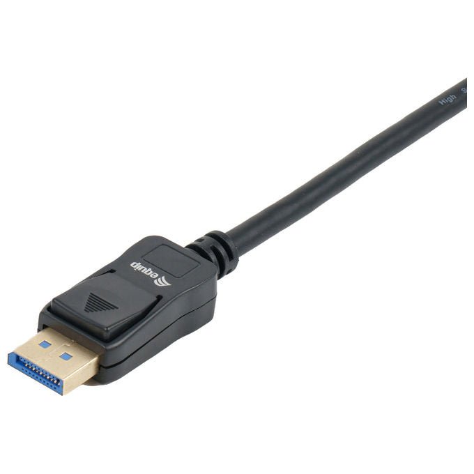 Equip 119274, cavo DisplayPort 2.1, 5 m, risoluzione 8K 15360x8640, 240 Hz, 40 Gbps, HDR, MST, contatti dorati, nero