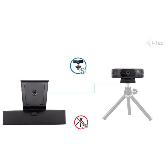 I-tec webcam Solomon 500, 4K Ultra HD, PDAF autofocus, 8,29 MP, doppio microfono, 60 fps, USB, nera