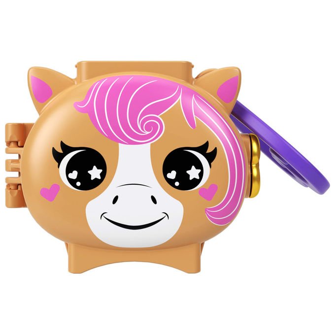 Polly Pocket bambola JCB20, set con animali, multicolore, 4 pezzi, per bambine dai 4 anni