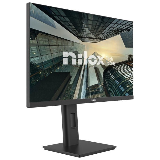 Nilox monitor 24 pollici IPS Full HD, 120 Hz, USB-C 65 W, regolabile in altezza, DisplayPort, HDMI, 4 ms