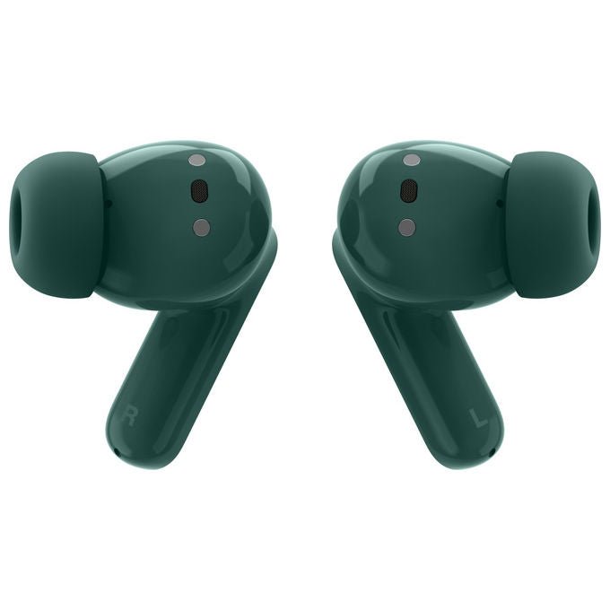 Motorola Moto Buds Bass, auricolari true wireless in-ear, cancellazione attiva del rumore, driver 12,4 mm, bluetooth 5.3, verde Posy