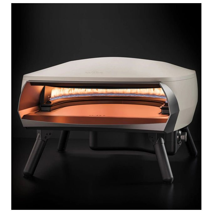 WITT Etna Fermo forno per pizza a gas 500°C in 18 minuti bruciatore 74 kW cottura leopardata pietra refrattaria arancione