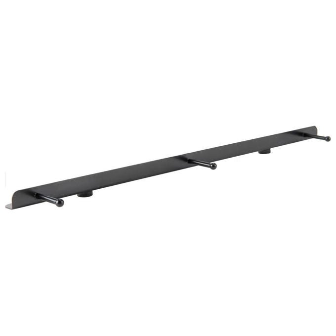 Witt tavolo da pizza XL con ruote, piano in acciaio inossidabile, struttura nera, 80x80x90 cm, 2 ripiani
