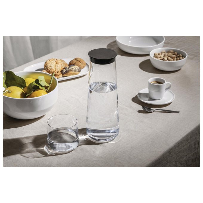 Alessi Eugenia caraffa con tappo in silicone, vetro cristallino, design minimale Naoto Fukasawa, 110 cl