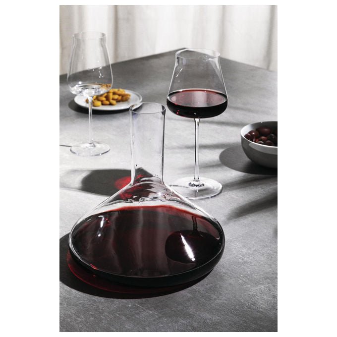 Alessi Eugenia decanter in vetro cristallino, design Naoto Fukasawa, 75 cl, lavabile in lavastoviglie