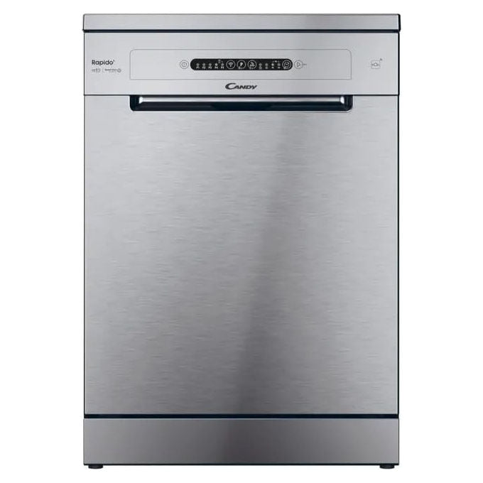 Candy lavastoviglie libera installazione 13 coperti, CF 3C7L0S RapidÓ, classe C, 47 dB, Wi-Fi, motore inverter, argento, 60 cm