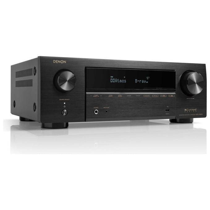 Denon AVR-X1800H, amplificatore AV 7.2 canali, 80 W, Dolby Atmos, DTS:X, HDMI 2.1 8K, Wi-Fi, Bluetooth, HEOS, DAB+, nero
