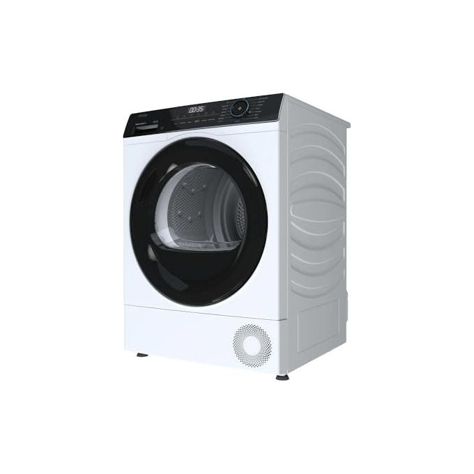 Haier asciugatrice a pompa di calore 9 kg, classe d, i-refresh pro, cestello scarpe, iot app hon, bianca, hd90-d939-it
