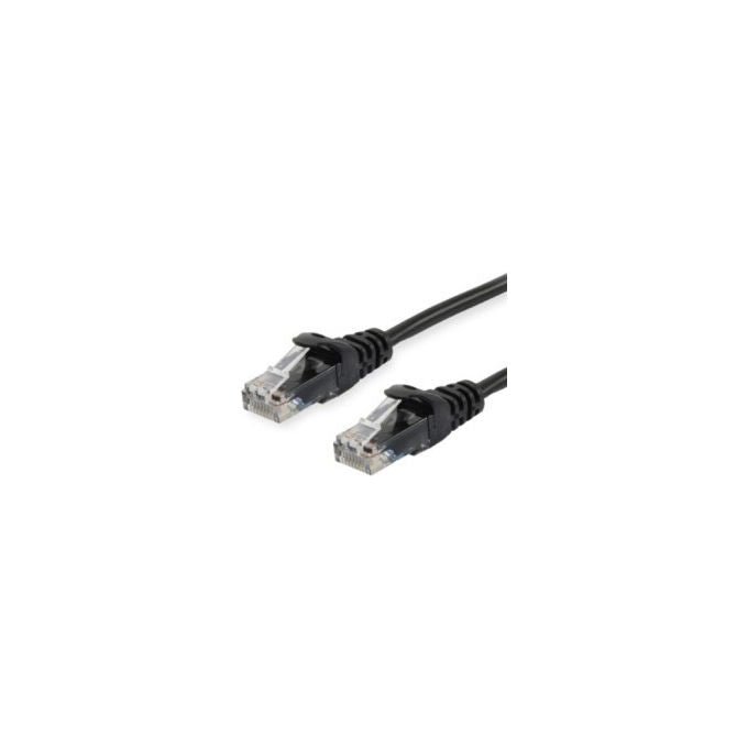 Atlantis cavo di rete slim Cat 6A UTP patch cord, 1 mt, in rame, colore nero, P019-LN-U6100-K