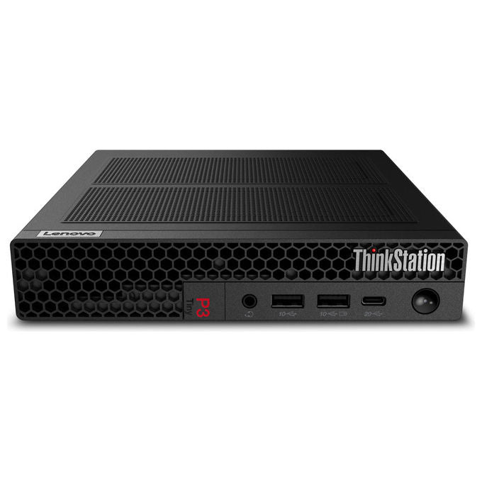 Lenovo ThinkStation P3 Tiny Gen 2, mini pc workstation, Intel Core Ultra 9 285, 32 GB DDR5, SSD 1 TB NVMe, Nvidia RTX A1000 8 GB, Wi-Fi 7, Windows 11 Pro, nero
