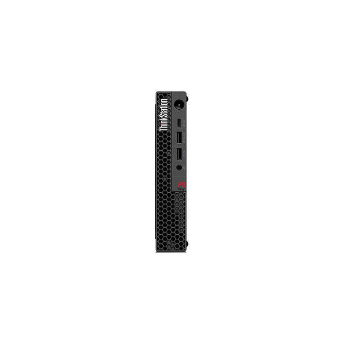 Lenovo ThinkStation P3 Tiny Gen 2, mini pc workstation, Intel Core Ultra 9 285, 32 GB DDR5, SSD 1 TB NVMe, Nvidia RTX A1000 8 GB, Wi-Fi 7, Windows 11 Pro, nero