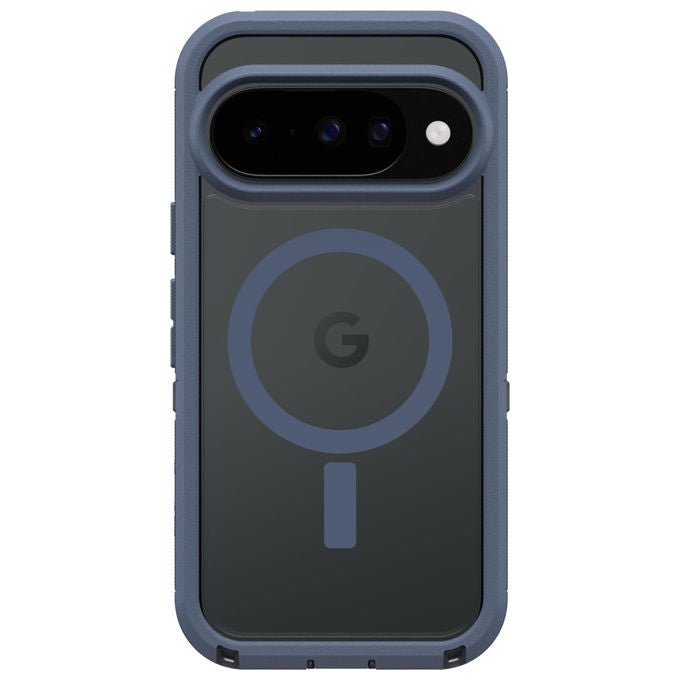 OtterBox Defender Pro XT custodia per Google Pixel 10 e Pixel 10 Pro, protezione militare MIL-STD-810G, ricarica wireless 15W, blu trasparente
