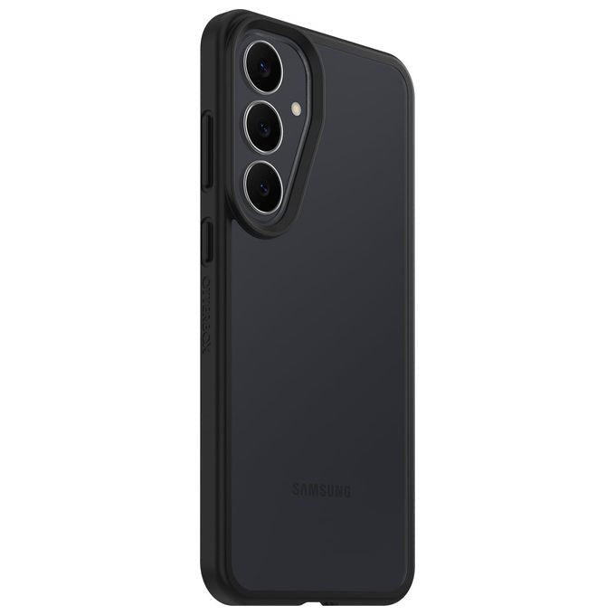OtterBox custodia React Series per Samsung Galaxy S25 FE, ultrasottile, resistente, standard militare MIL-STD-810G, trasparente nero