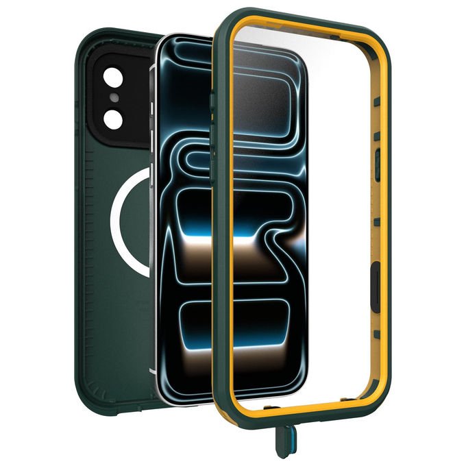OtterBox 77-99774 Fre Series Custodia MagSafe iPhone 17 Pro Max Impermeabile IP68 Antiurto MIL-STD-810G Protezione Schermo Integrata colore Verde