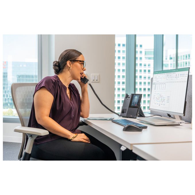 HP Poly CCX 500 telefono IP aziendale, Open SIP, display touch 5 pollici, PoE, Bluetooth 4.2, Gigabit Ethernet, nero