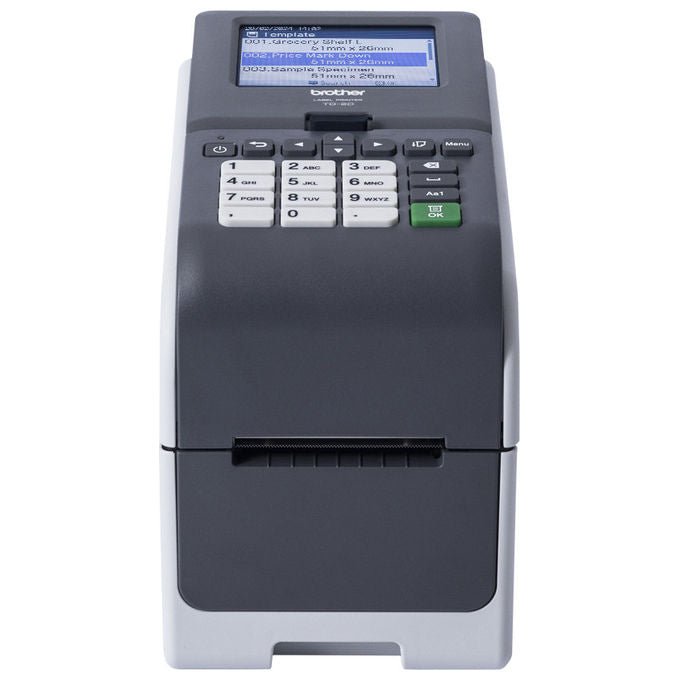 Brother TD-2350DSA203 stampante per etichette termica diretta, 203 dpi, 152 mm-s, Wi-Fi, Bluetooth, LAN, display LCD touchscreen a colori
