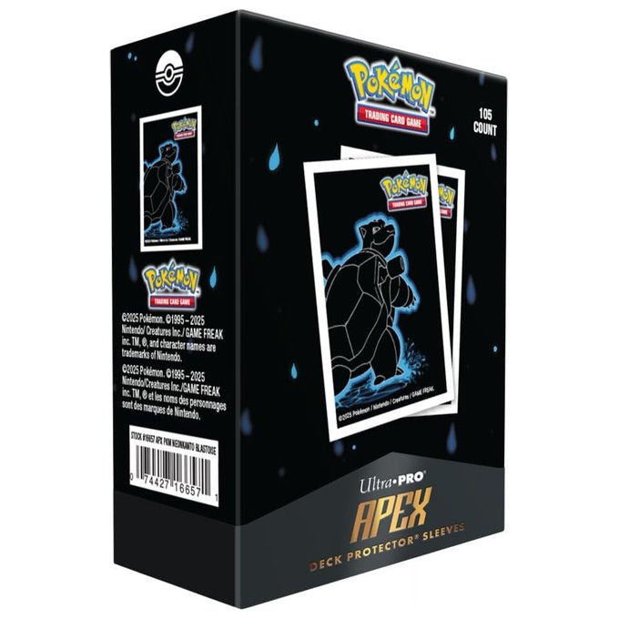 Ultra Pro buste protettive Pokémon Apex, Neon Kanto Blastoise, 105 pezzi, dimensioni standard