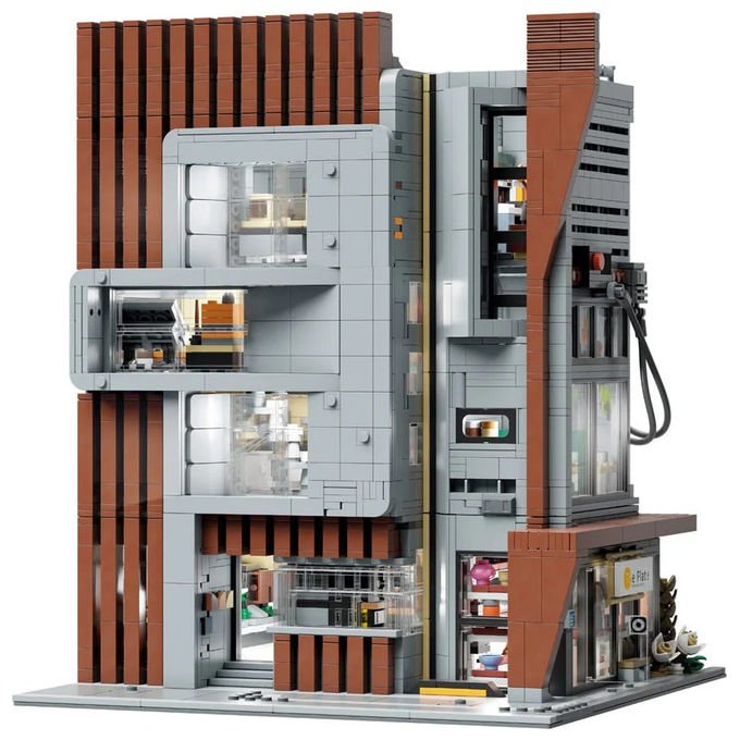 Pantasy set di costruzioni studio di architettura 85041, 3427 pezzi, luci led integrate, 5 minifigure esclusive
