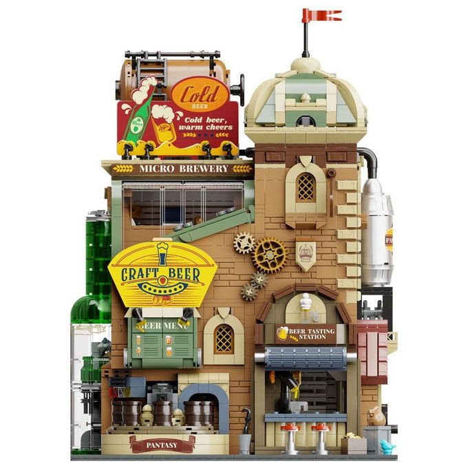 Pantasy set costruzione birrificio artigianale collezione edifici modulari 3266 pezzi livello esperto cod. 85023