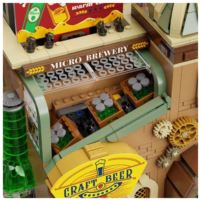 Pantasy set costruzione birrificio artigianale collezione edifici modulari 3266 pezzi livello esperto cod. 85023