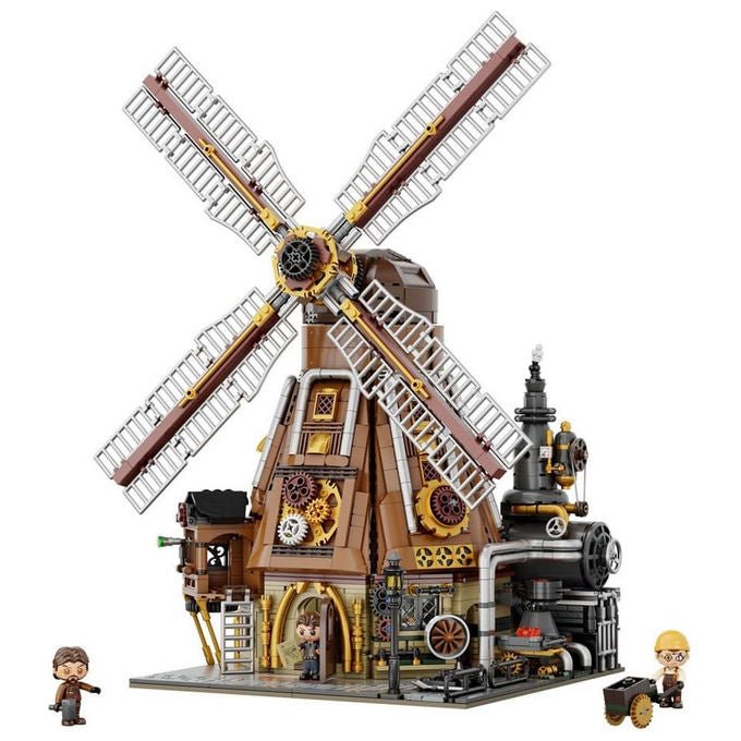 Pantasy set di costruzione steampunk windmill workshop 2450 pezzi collezione geek per eta' 6+
